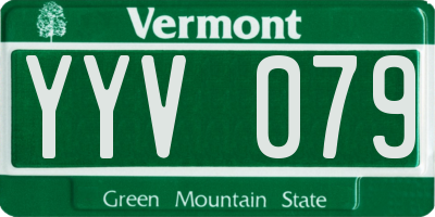 VT license plate YYV079