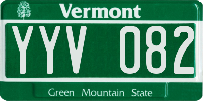 VT license plate YYV082