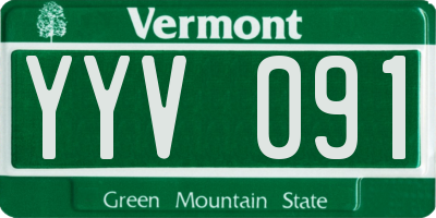 VT license plate YYV091