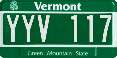 VT license plate YYV117