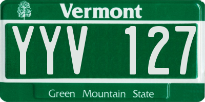 VT license plate YYV127