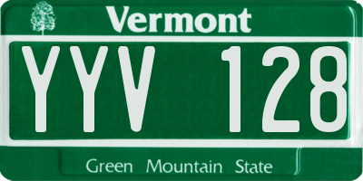 VT license plate YYV128