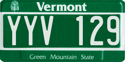 VT license plate YYV129