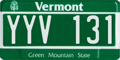 VT license plate YYV131