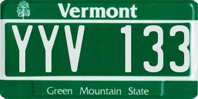 VT license plate YYV133