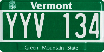 VT license plate YYV134