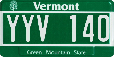 VT license plate YYV140