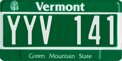 VT license plate YYV141