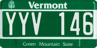 VT license plate YYV146