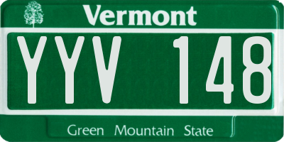 VT license plate YYV148