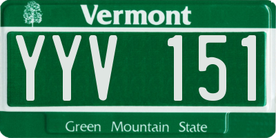 VT license plate YYV151