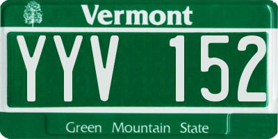 VT license plate YYV152