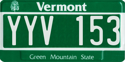 VT license plate YYV153
