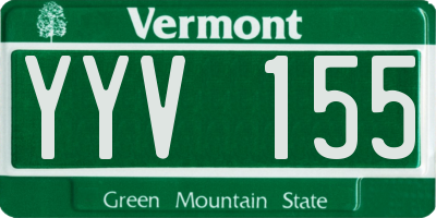 VT license plate YYV155