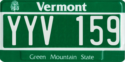 VT license plate YYV159