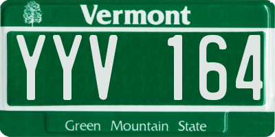 VT license plate YYV164