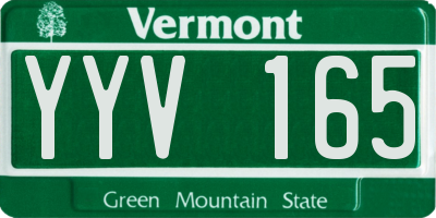 VT license plate YYV165