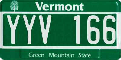 VT license plate YYV166
