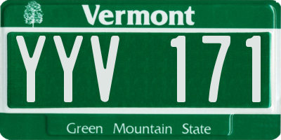 VT license plate YYV171