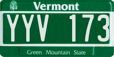 VT license plate YYV173