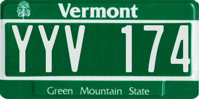 VT license plate YYV174