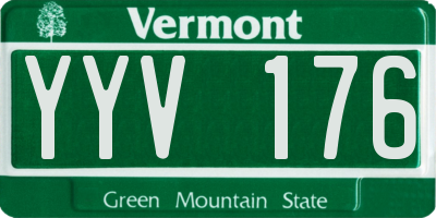 VT license plate YYV176
