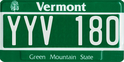 VT license plate YYV180