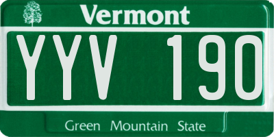 VT license plate YYV190