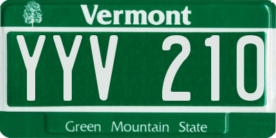 VT license plate YYV210