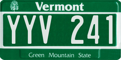 VT license plate YYV241