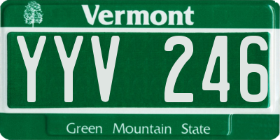 VT license plate YYV246