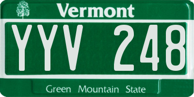 VT license plate YYV248
