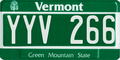 VT license plate YYV266