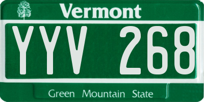 VT license plate YYV268