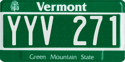 VT license plate YYV271