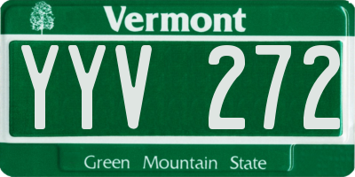 VT license plate YYV272