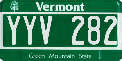 VT license plate YYV282
