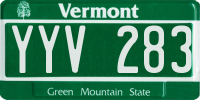 VT license plate YYV283