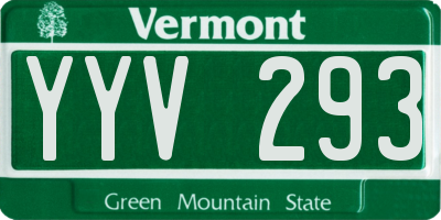 VT license plate YYV293