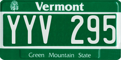 VT license plate YYV295