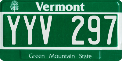 VT license plate YYV297