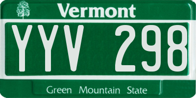VT license plate YYV298