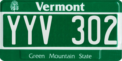 VT license plate YYV302