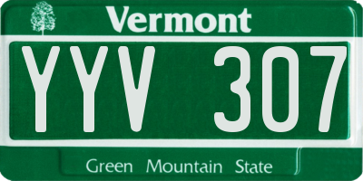 VT license plate YYV307