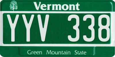 VT license plate YYV338