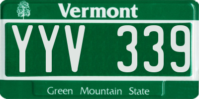 VT license plate YYV339