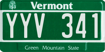 VT license plate YYV341