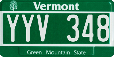 VT license plate YYV348