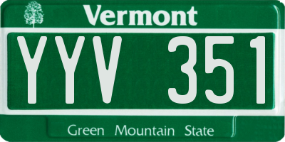 VT license plate YYV351