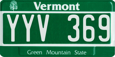VT license plate YYV369